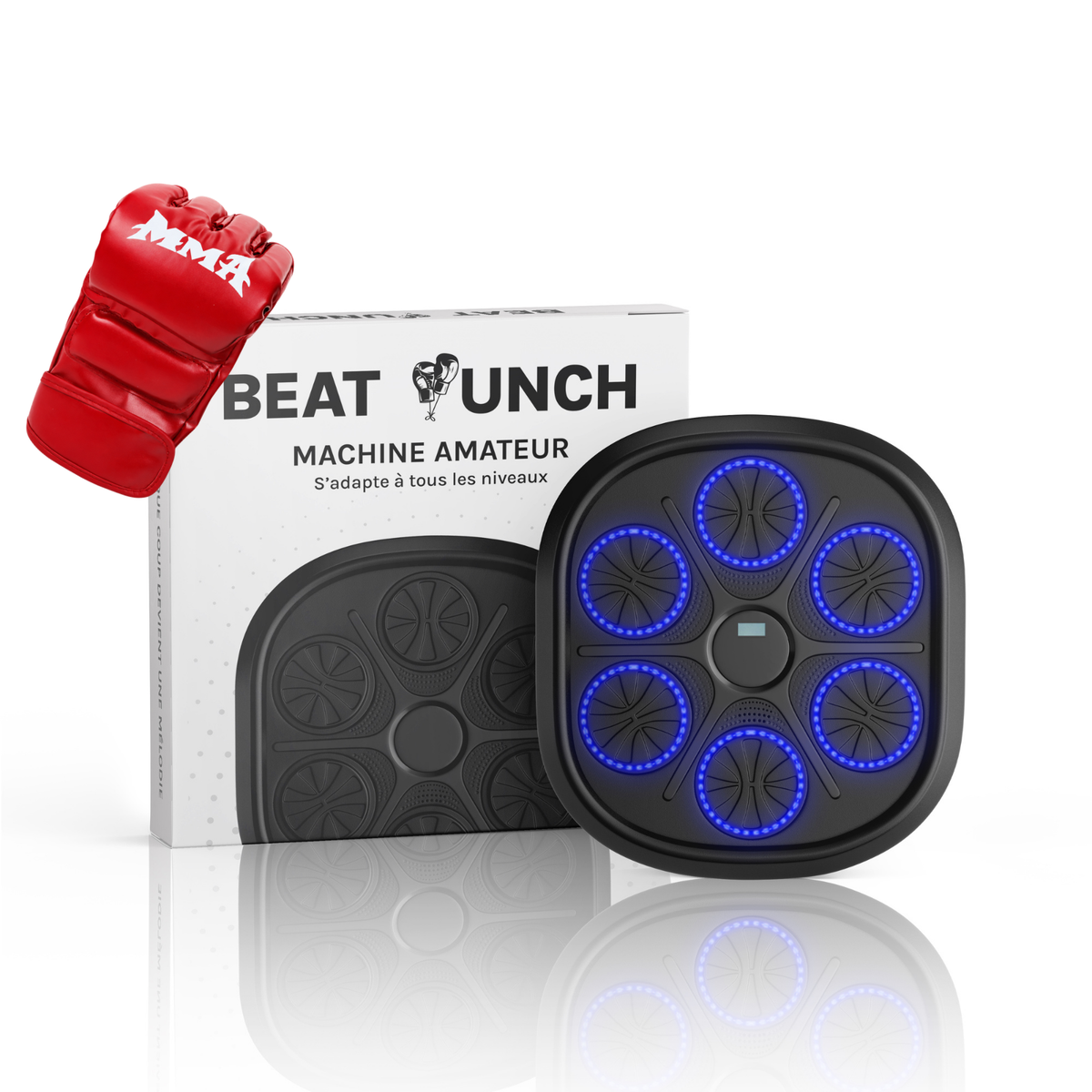 1x Machine Amateur + 1 Paire de Gants MMA (Rouge)