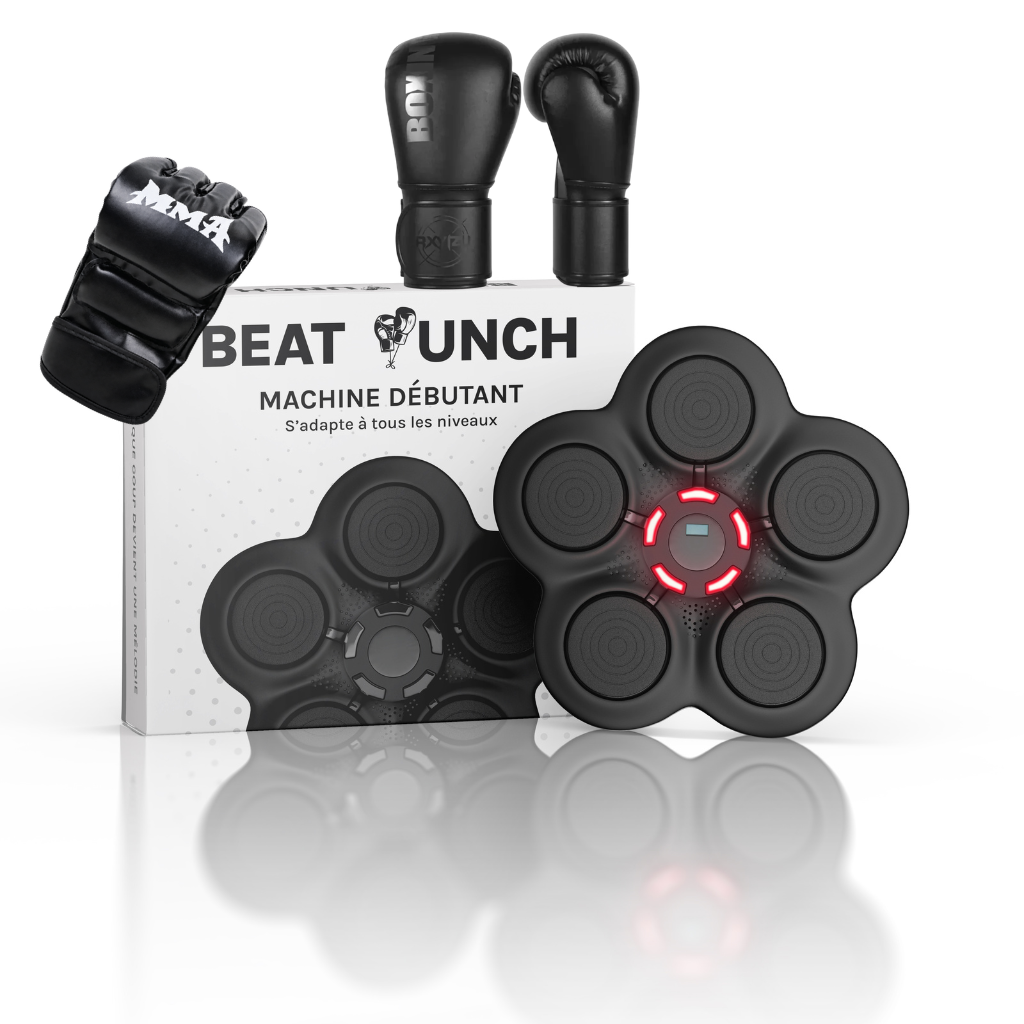 1x Machine Débutante + 1 Paire de Gants MMA (Noir) + 1 Paire de Gants Classiques (8oz)