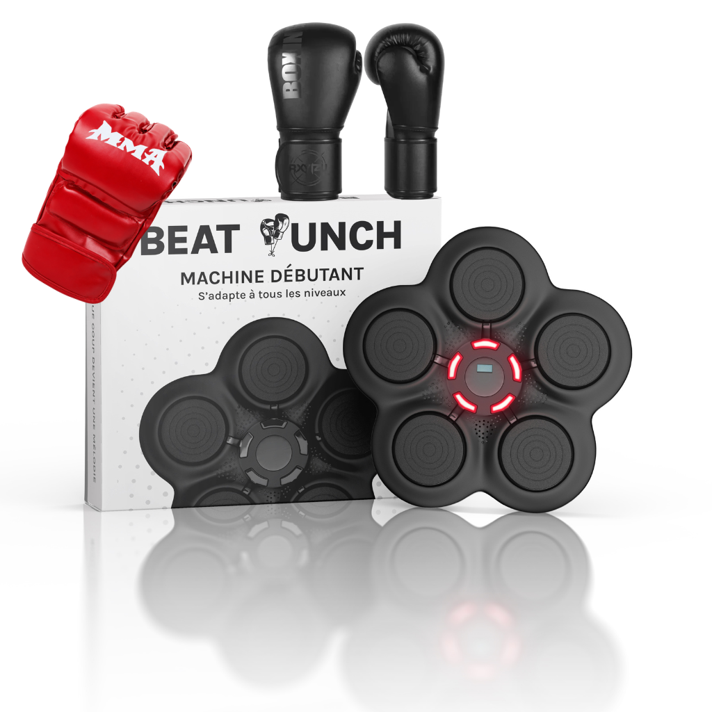 1x Machine Débutante + 1 Paire de Gants MMA (Rouge) + 1 Paire de Gants Classiques (8oz)