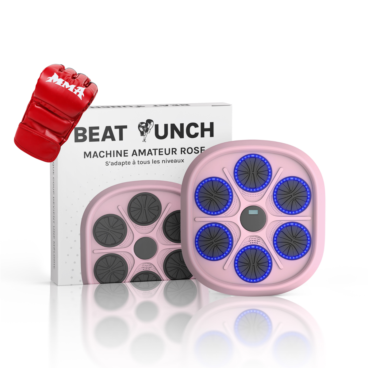 1x Machine Amateur + 1 Paire de Gants MMA (Rouge)